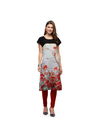 Red And White Colour VT Printed Regular Wear Heavy Rayon Kurtis VT105